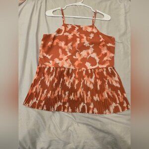 Elegant Orange Patterned Women's‎ Skirt